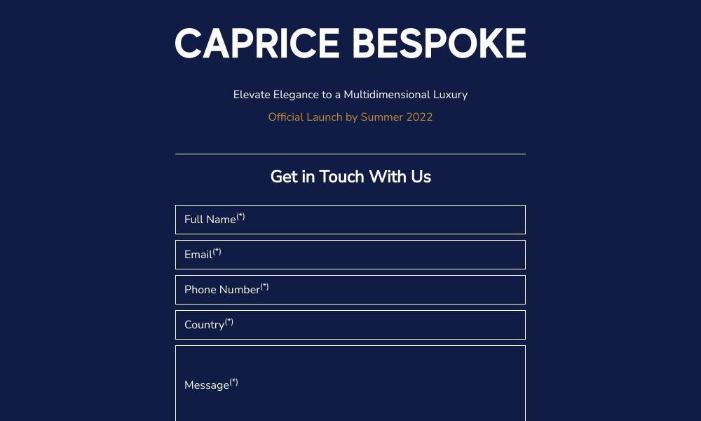 CAPRICE BESPOKE - Startupeasy